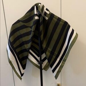 Striped Green and Black Scarf